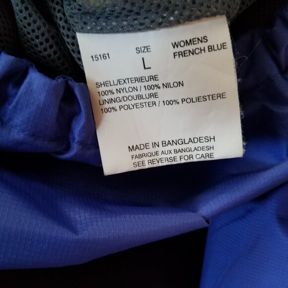 ☔ WOOLRICH Blue Rain Shell Jacket Size LG - Picture 2 of 3